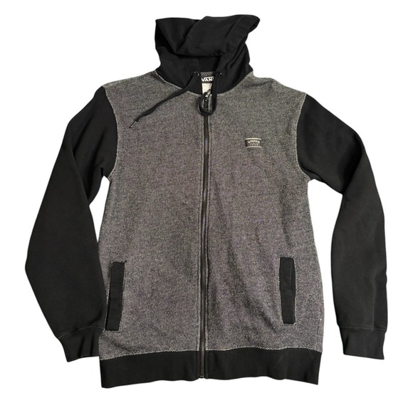 Vans Other - Vans Hoodie Mens Small Gray Black Full Zip Skater Skateboard